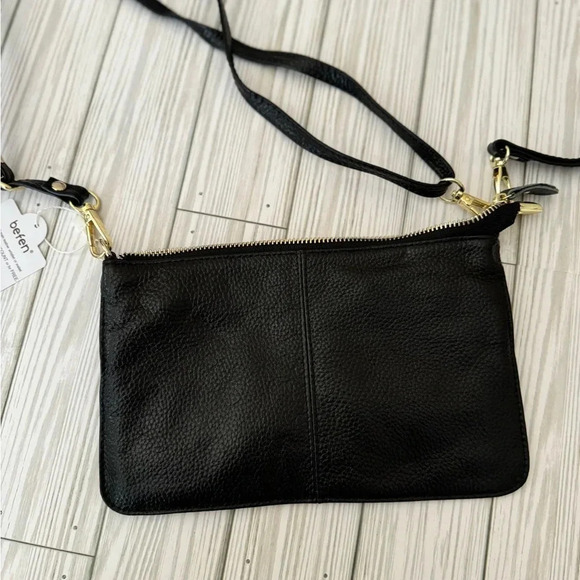 NWT | Befen | Leather Black SoftSmartphone Crossbody Wallet Convertible Purse - Picture 4 of 4
